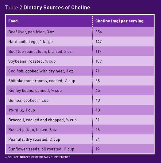 Choline Under the Microscope - Today's Dietitian Magazine
