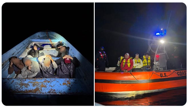 This Mexican cartel’s smuggler’s boat loaded with illegal aliens was intercepted by the Coast Guard off San Diego.