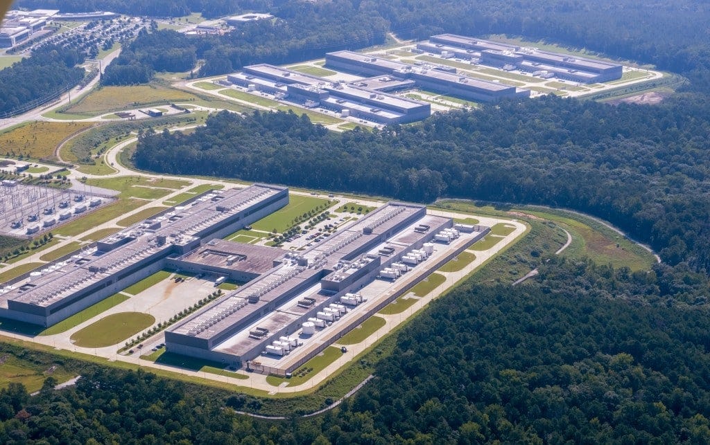 Aerial view of data centers in Georgia Aerial view of data centers in Georgia