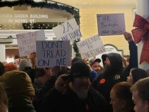 Pro-gun demonstrators Pro-gun demonstrators
