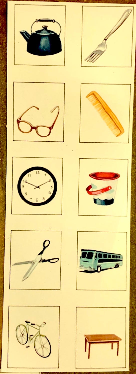 Last group of objects illustrated by Angeline.