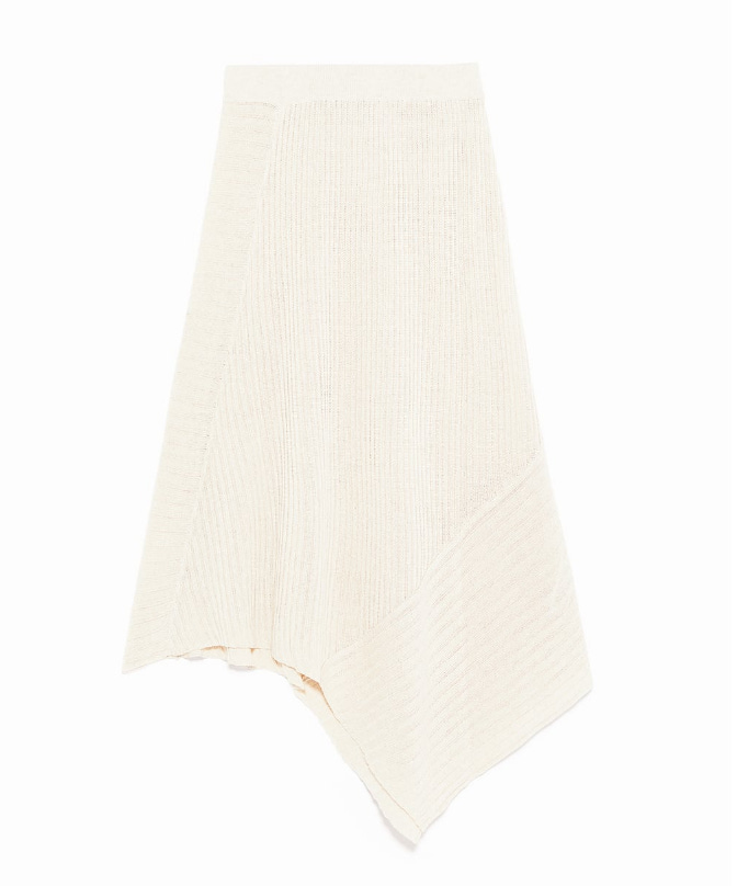 ASYMMETRIC KNIT SKIRT ASYMMETRIC KNIT SKIRT
