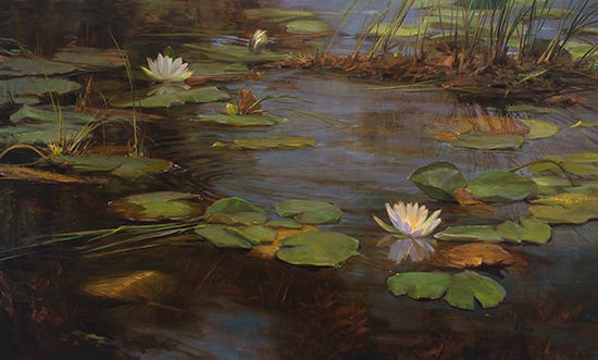 The Cycle of Lilies, 29 x 48", Oil, © Mary Pettis The Cycle of Lilies, 29 x 48", Oil, © Mary Pettis
