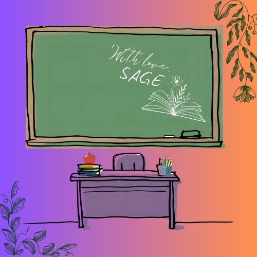 With Love, Sage logo