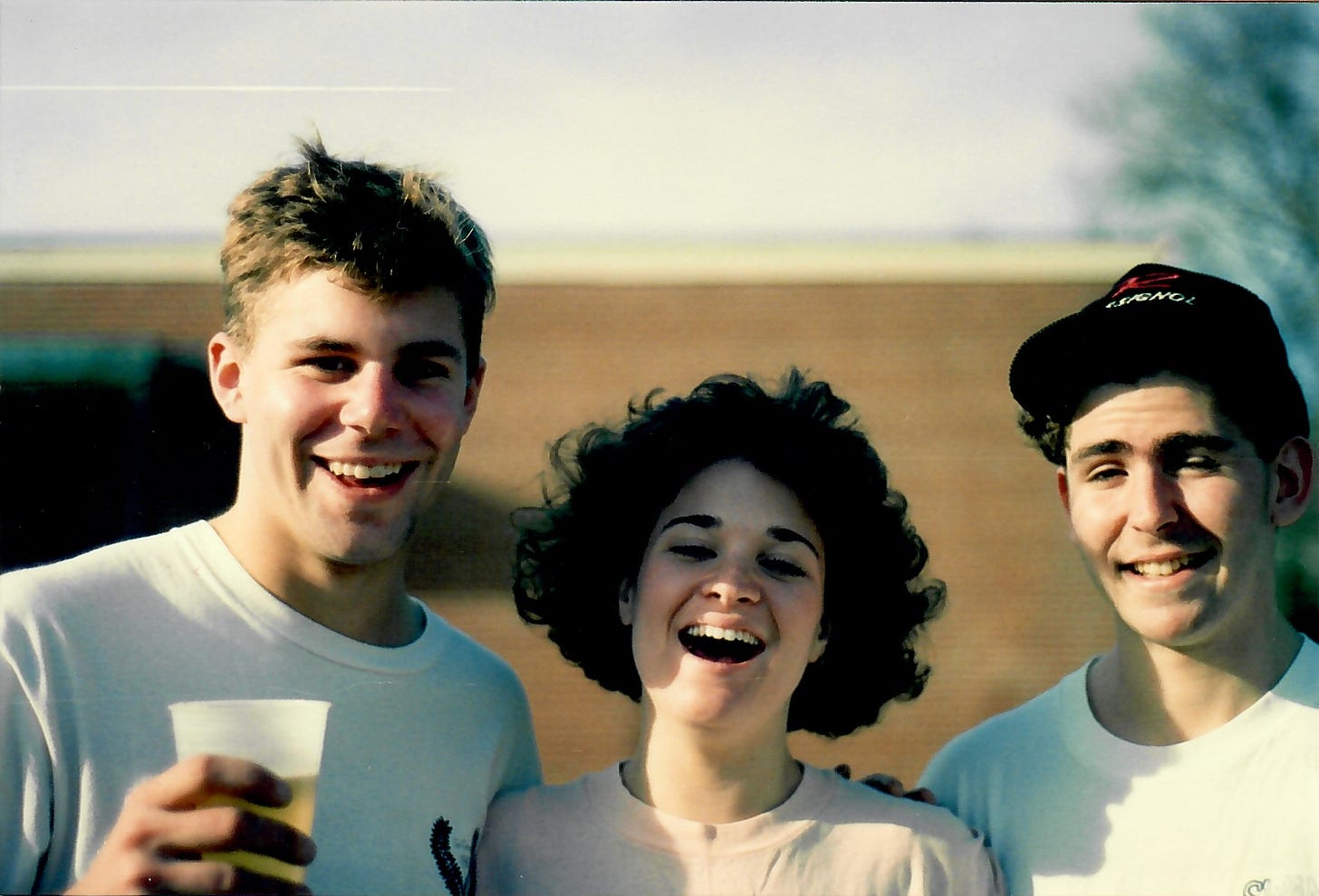 Shawn Collins, Kathleen Gamboa, and Joe Incaprera at Greek Week 1991