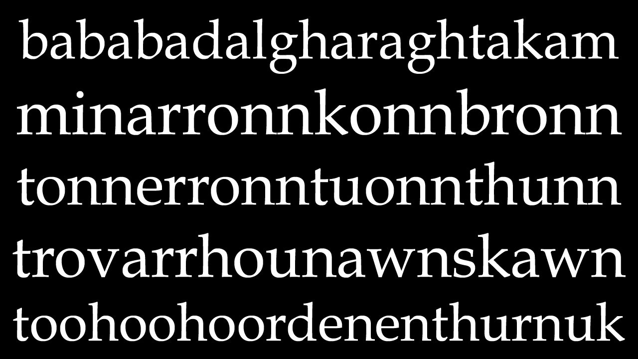 Epic guide on how to pronounce Thunderwords from James Joyce' Finnegans  Wake (9:35) : r/mealtimevideos