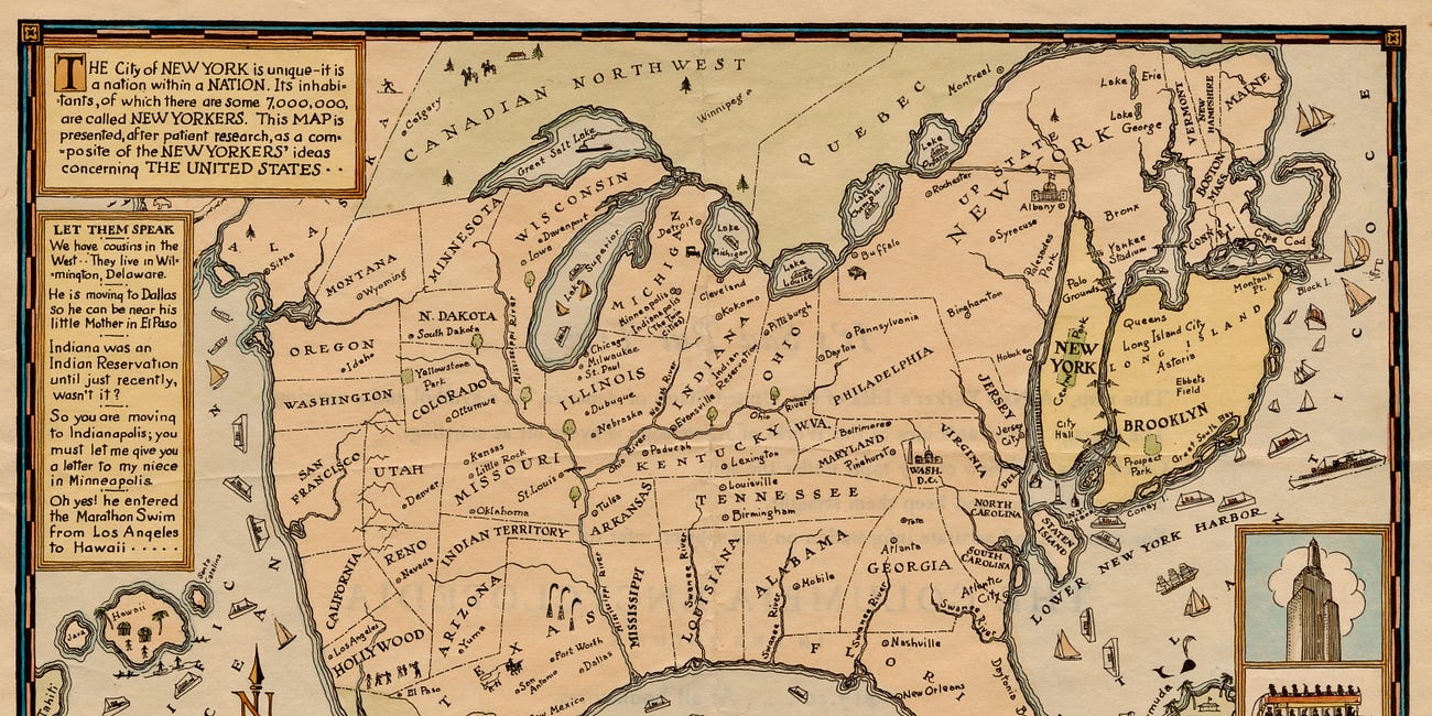 A New Yorker's Idea of the USA (1937)