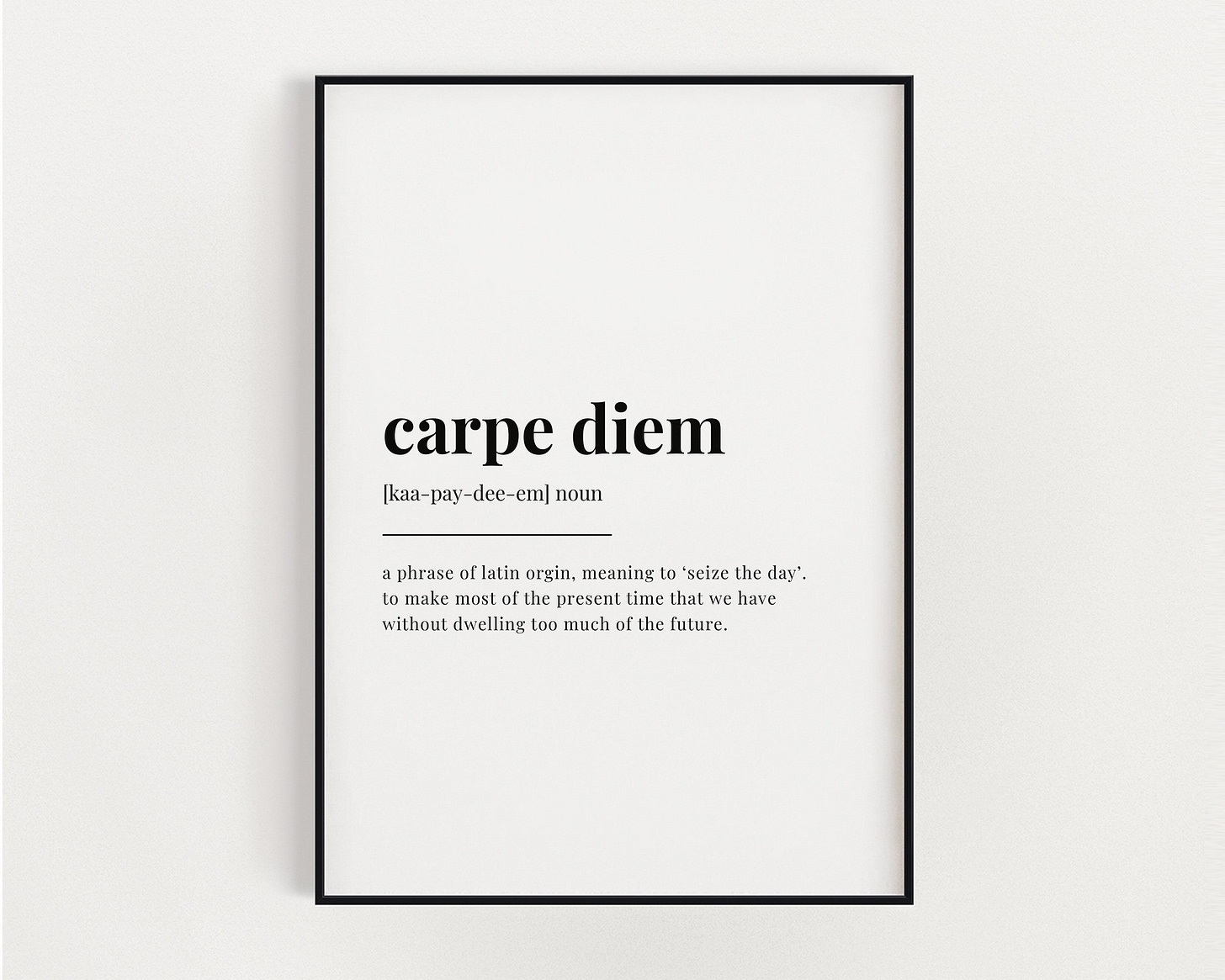 CARPE DIEM DÉFINITION Signification Carpe Diem Art mural imprimable  Impression Carpe Diem Impression de téléchargement numérique Téléchargement  instantané - Etsy France