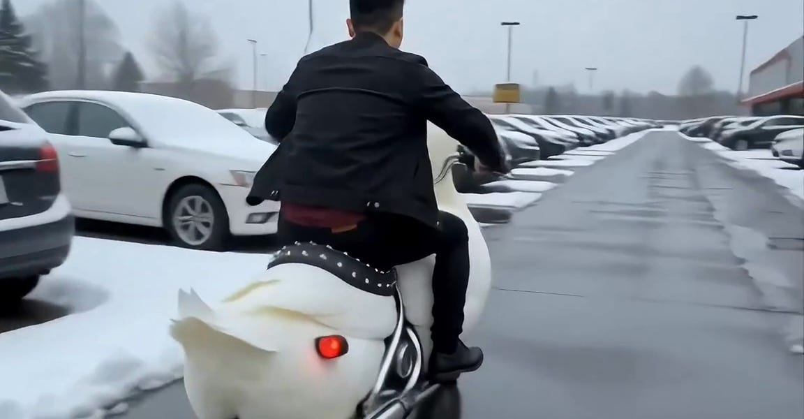 Duck Riding Human #359 VIRAL VIDEO PROMPT: The Duck Rider - by Sifu Yik Chan