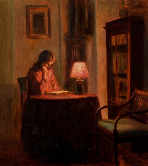 Reading by Lamplight | Reading art, Renaissance art paintings, Renaissance  art