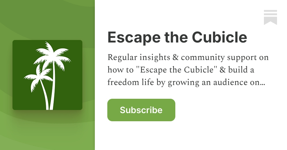 Escape Key Substack Escape the Cubicle | Wes Pearce | Substack