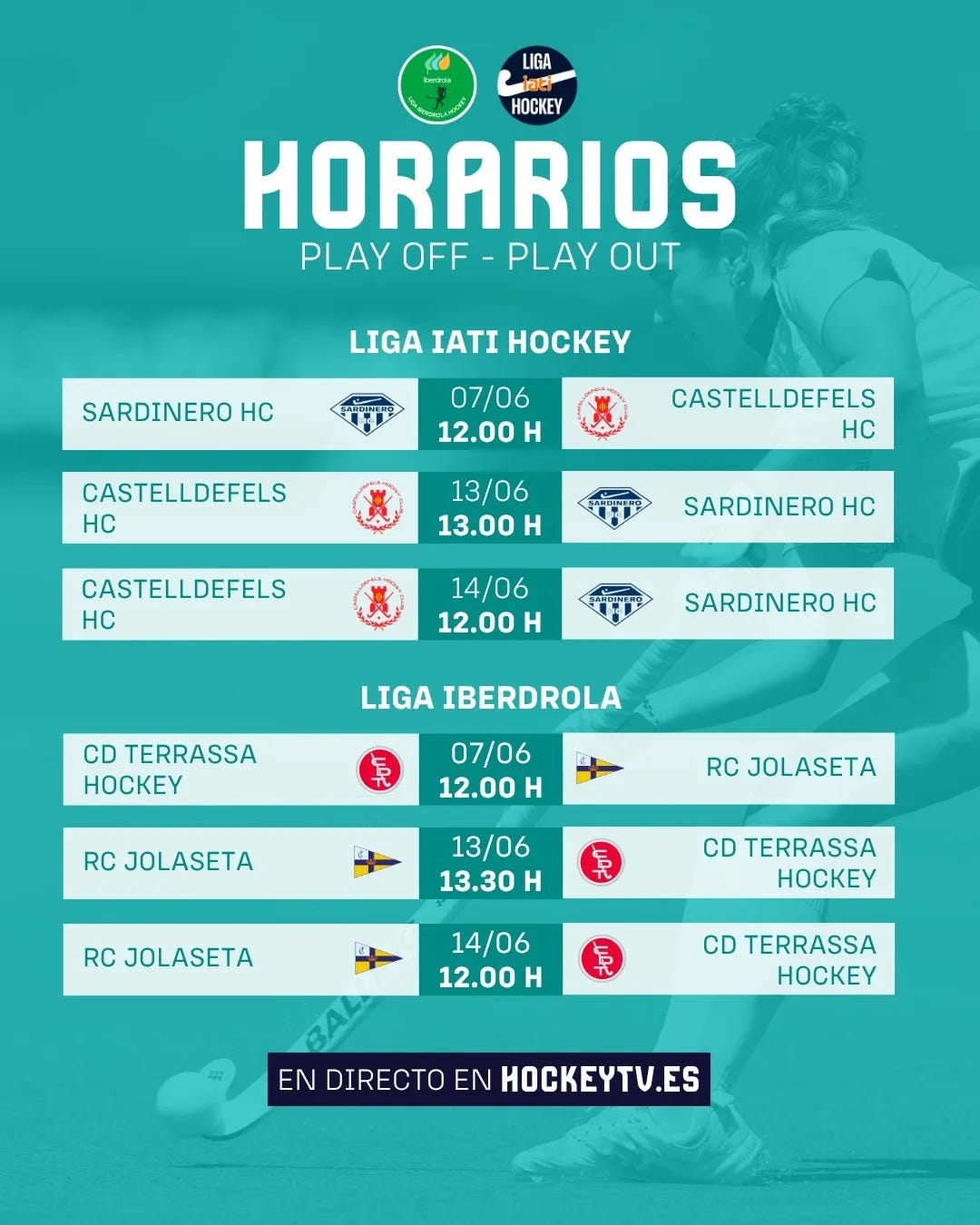 Horarios play-out de Liga IATI Seguros y Liga Iberdrola. Horarios play-out de Liga IATI Seguros y Liga Iberdrola.