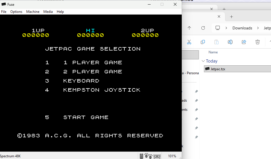 Getting Started with the Fuse Emulator for ZX Spectrum
