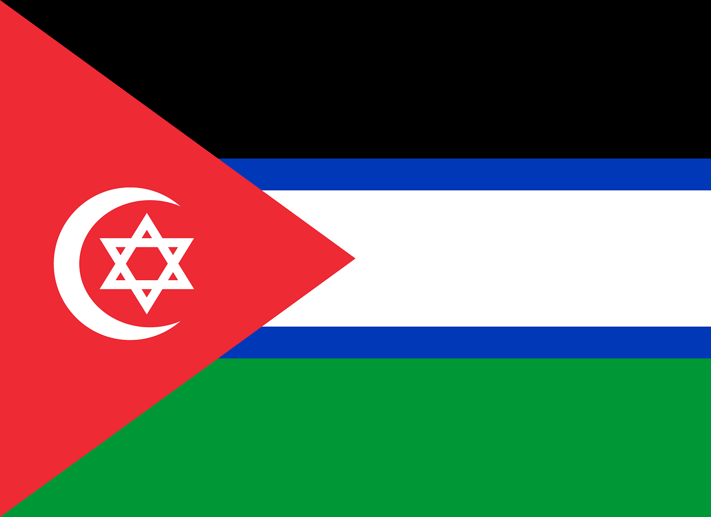I combined elements of Israel's and Palestine's flags : r/vexillology I combined elements of Israel's and Palestine's flags : r/vexillology