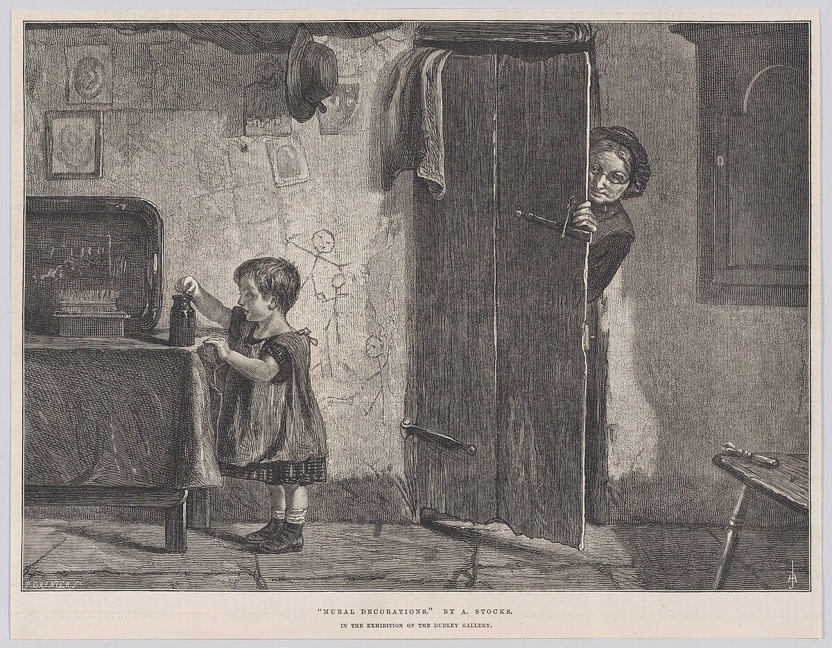 Mural Decorations, from "Illustrated London News", Pierre Grenier (French, Moulins, Allier, Auvergnes active 1872–92), Wood engraving Mural Decorations, from "Illustrated London News", Pierre Grenier (French, Moulins, Allier, Auvergnes active 1872–92), Wood engraving