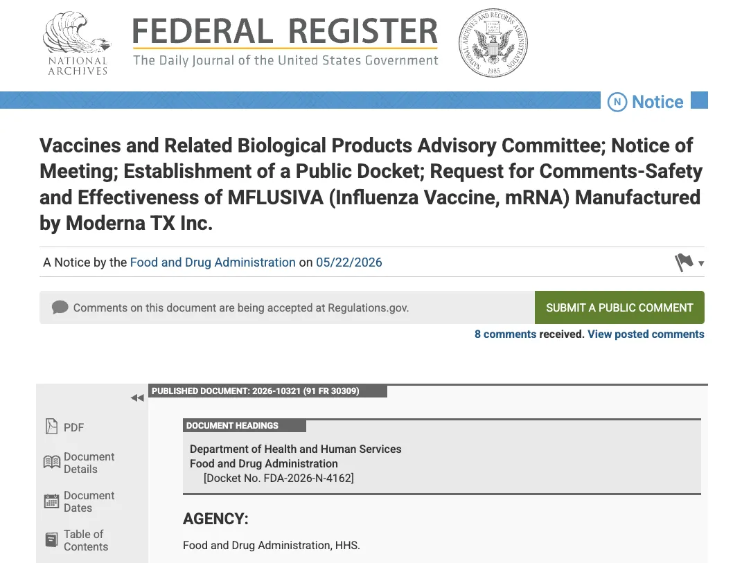 Mehr Risiken, kaum Nutzen: Modernas neuer mRNA-Grippeimpfstoff steht vor FDA-Prüfung