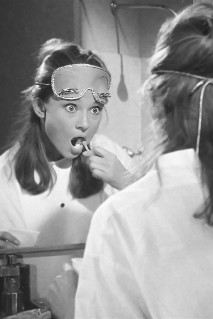 Audrey Hepburn in Bathroom Poster