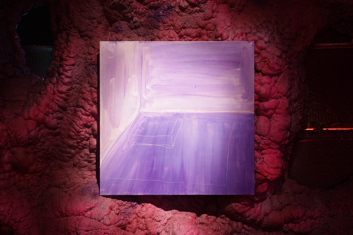 <p>Evie Poggioli, <em>Essential Oil Sleep Blend,</em> 2025, acrylic on canvas, Suicidal Oil Piglet: The Womb. Photo: Joseph Doggett-Williams</p> <p>Evie Poggioli, <em>Essential Oil Sleep Blend,</em> 2025, acrylic on canvas, Suicidal Oil Piglet: The Womb. Photo: Joseph Doggett-Williams</p>