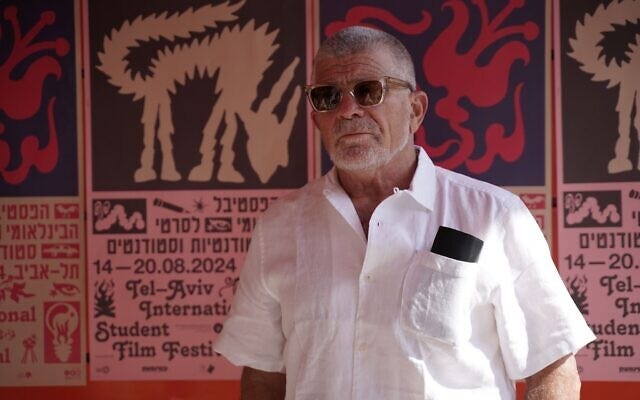 Director David Mamet at the Tel Aviv International Student Film Festival, August 17, 2024. (David Chen) Director David Mamet at the Tel Aviv International Student Film Festival, August 17, 2024. (David Chen)