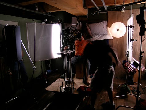 BTS of the masturbation scene. (Images via Q. Allan Brocka)
