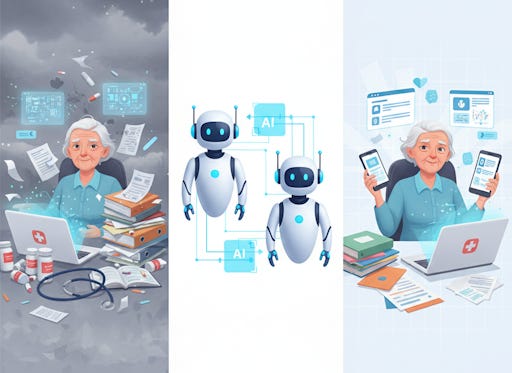 A senior connecting her health records to AI