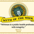 Myth of the Week: Wittman is a public health professional with integrity