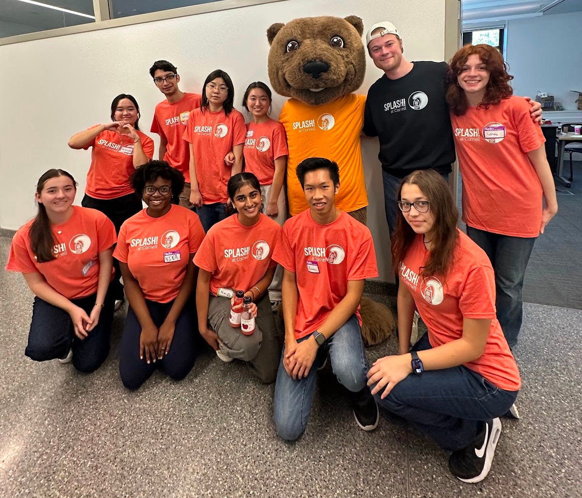 eeeeCornell Splash invited their beloved mascot Touchdown to meet some of the kids and staff for pictures