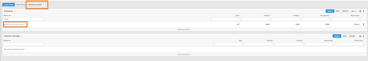 volume view volume view