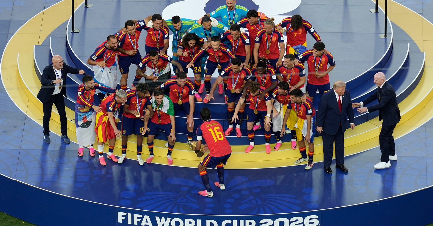 Trump celebrates the World Cup as US victory, prepares to present trophy Trump celebrates the World Cup as US victory, prepares to present trophy