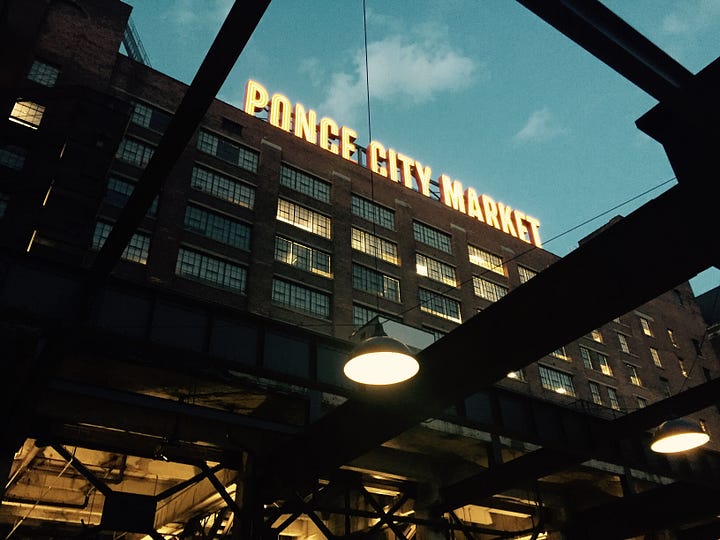 sign, building, sky, lights
