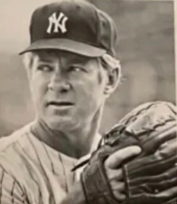 Manager Bill Virdon and coach Whitey Ford.