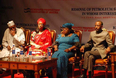 Fuel Subsidy: Okonjo-Iweala, Sanusi, Oshiomhole, Falana, Agbakoba, Others  Differ Over Removal - P.M. News