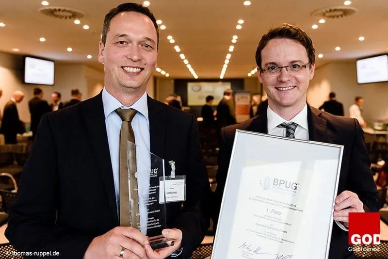 Image 3.1 PRINCE2 Best practice award for the best German PRINCE2 project 2014 - presented by BPUG. Image 3.1 PRINCE2 Best practice award for the best German PRINCE2 project 2014 - presented by BPUG.