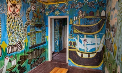 Inside the home of Ukrainian artist Polina Rayko in Oleshky, Kherson. The house is now under water. Inside the home of Ukrainian artist Polina Rayko in Oleshky, Kherson. The house is now under water.