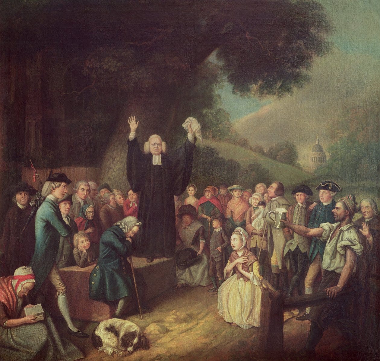 George Whitefield Preaching by John Collet