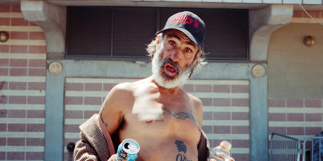NY Coney Island's Luna Park on medium format film, with a street photography treasure at the end
