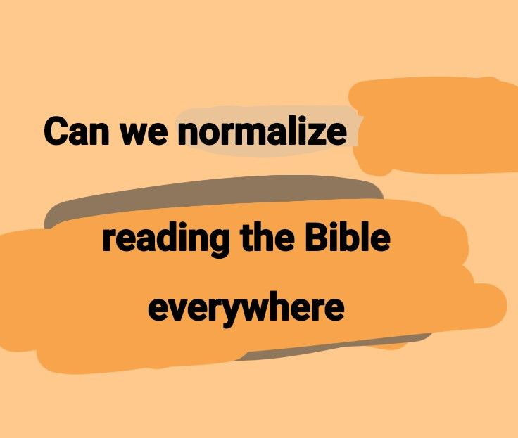 This may contain: an orange book cover with the words can we normalize reading the bible everywhere? This may contain: an orange book cover with the words can we normalize reading the bible everywhere?
