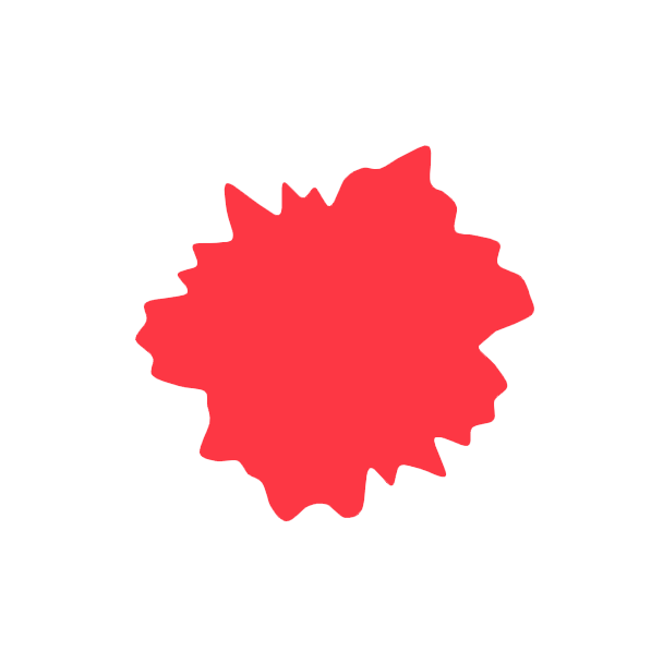 Červený divno blob.