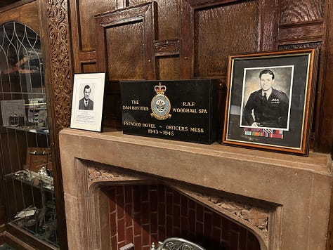 Photos of Dambusters memorabilia in the Squadron Bar at Petwood Hotel, Woodhall Spa, Lincolnshire