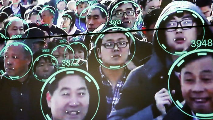 A screen shows a demonstration of a facial recognition software at the stall of the artificial intelligence solutions maker Horizon Robotics at the Security China 2018 exhibition on public safety and security in Beijing, China October 24, 2018.   REUTERS/Thomas Peter NO RESALES. NO ARCHIVES.