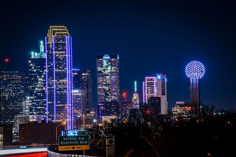Plano is on the north end of Dallas