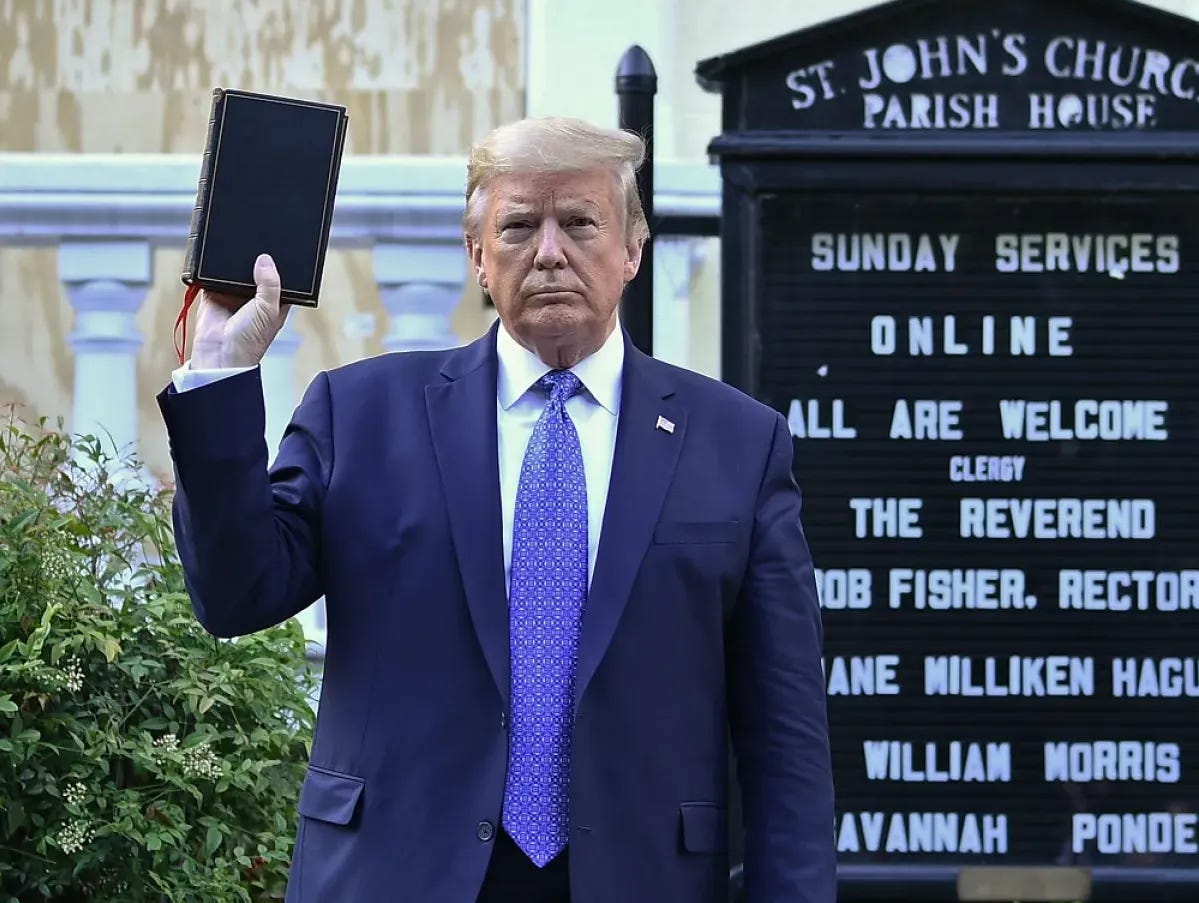 Trump's Bible-Waving Idolatry Is Un-American Trump's Bible-Waving Idolatry Is Un-American