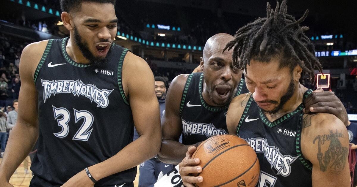 NBA: Derrick Rose scores career-high 50 points, Timberwolves beat Jazz -  Los Angeles Times