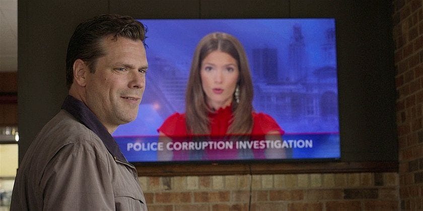 Walker newscast about police corruption. Walker newscast about police corruption.