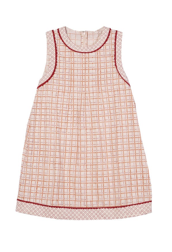 Ebba Check Printed Cotton Dress