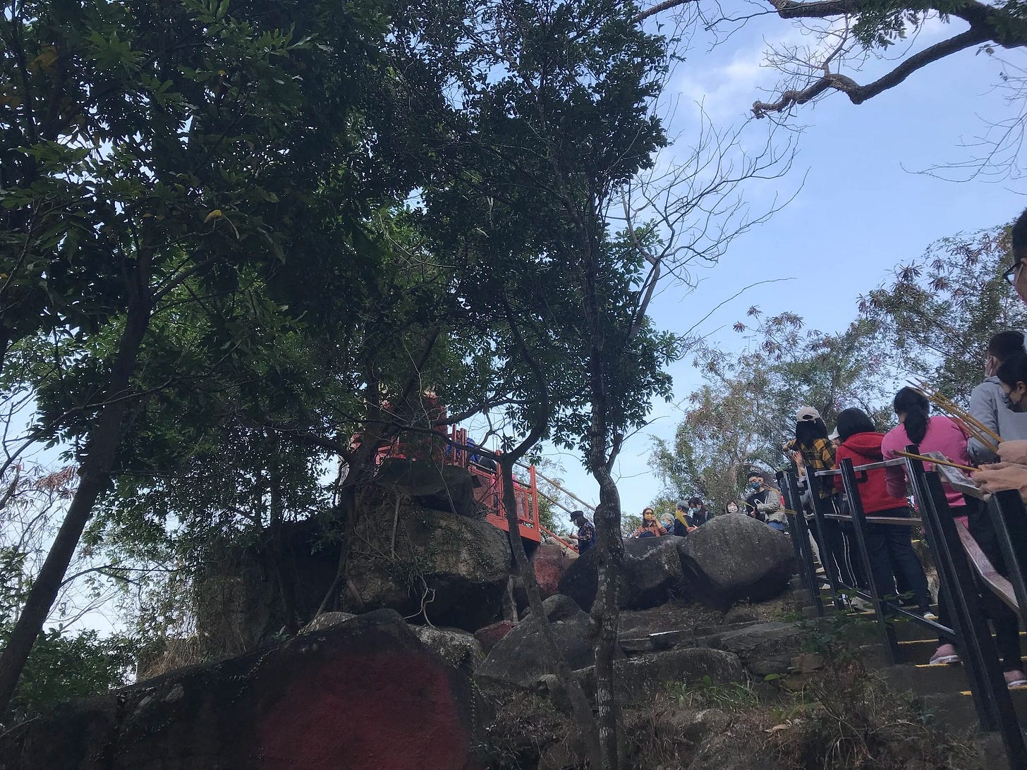  Lovers Waiting in Line to Pray at Lover’s Rock, Wanchai  