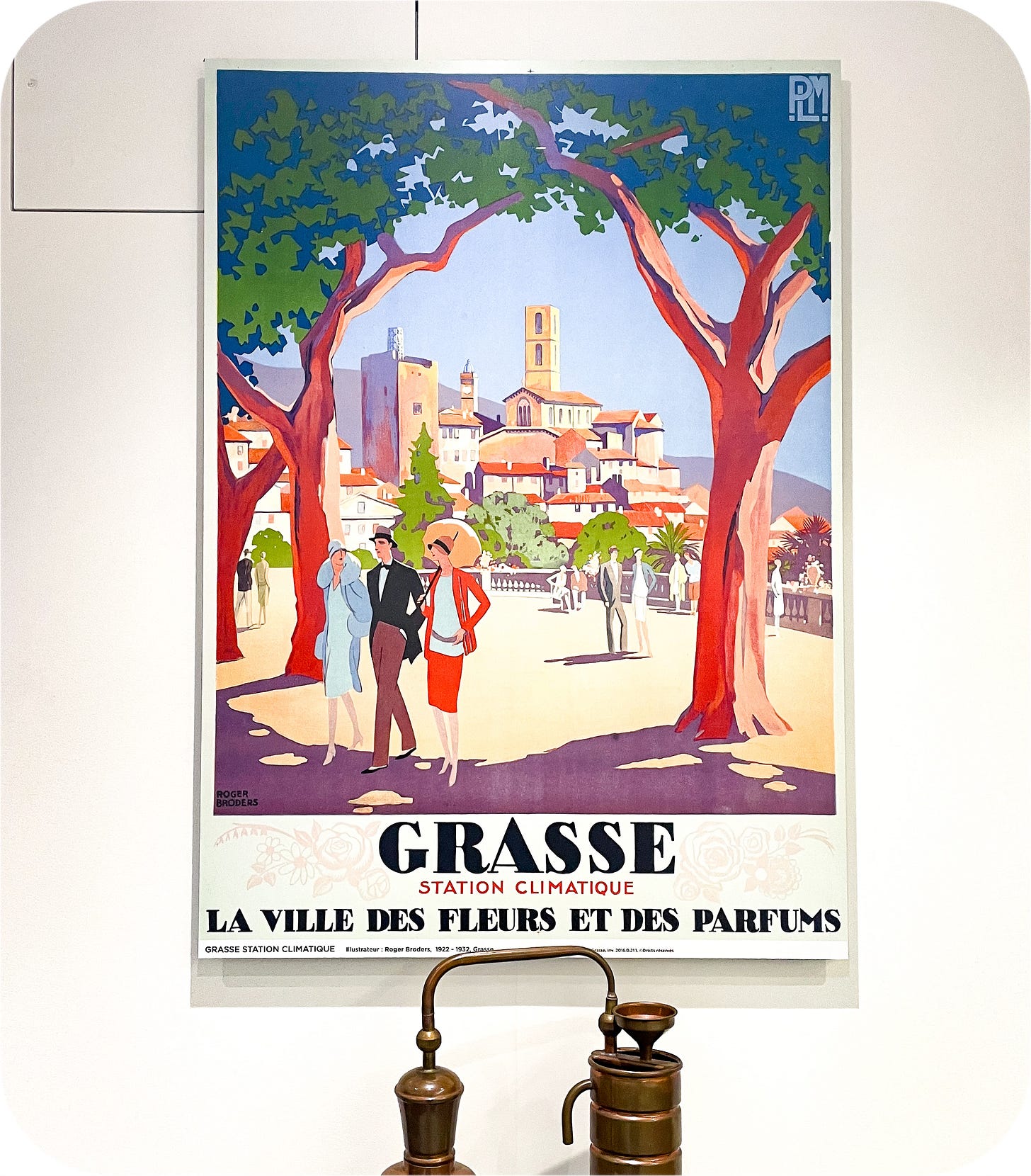 Vintage poster in the perfume museum at Grasse, France