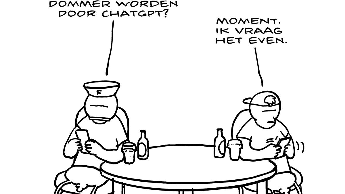 Worden we dommer door AI?