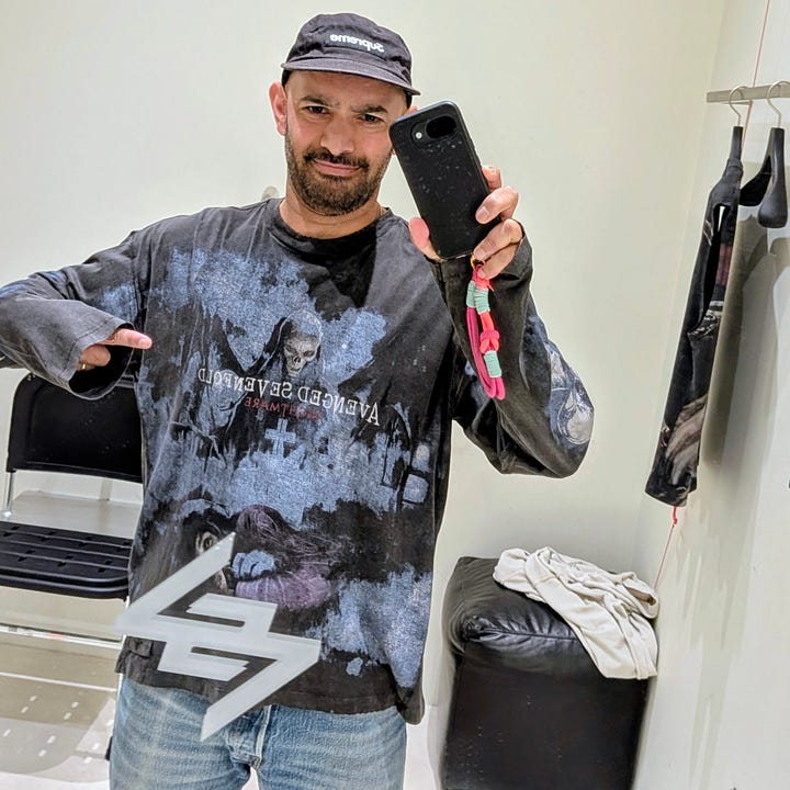 Raziq Rauf wearing Avenged Sevenfold merch for the first time in his life.