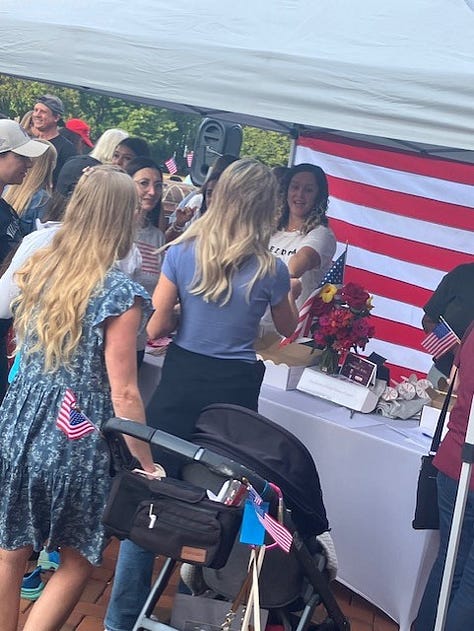 pictures of Charlie Kirk memorial